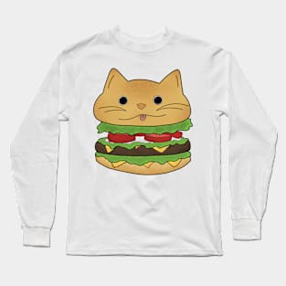 Burger cat Long Sleeve T-Shirt